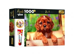 Trefl: Kölyök kutya puzzle - 1000 darabos + ragasztó