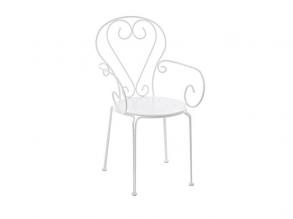 Fehér terasz szék karfával