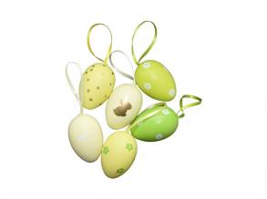 Húsvéti tojás 6 db-os zöld, nyuszi mintával