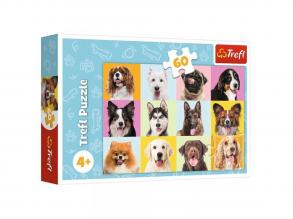 Aranyos kutyusok 60 db-os puzzle - Trefl
