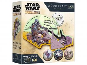 Wood Craft: Star Wars - Mandalorián 160 db-os prémium fa puzzle - Trefl