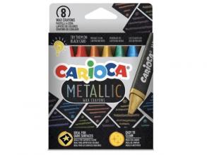 Metallic 8db-os háromszög alakú zsírkréta szett - Carioca