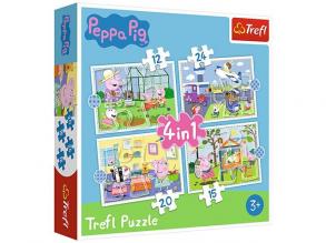 Peppa malac nyaralási emlékei 4 az 1-ben puzzle - Trefl