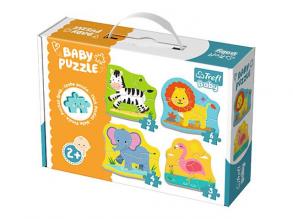 Szafari állatok bébi puzzle szett - Trefl