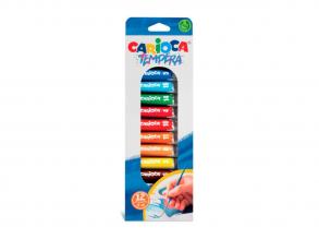 12 db-os színes tempera szett műanyag tárolóban ecsettel - Carioca