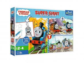 Thomas mozdony és barátai Super Giant kétoldalas 3 az 1-ben puzzle 15 db-os - Trefl