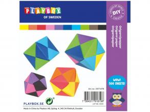 PlayBox: Origami papír 500 db-os szett 15x15cm