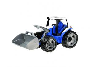 LENA: Óriás traktor homlokrakodóval kék/fehér 62cm