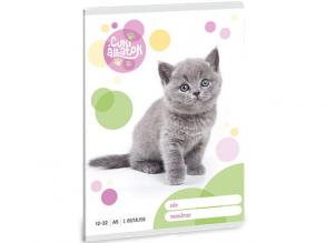 Ars Una: Cuki állatok - Brit rövidszőrű macska 3. osztályos vonalas füzet 32 lapos A/5