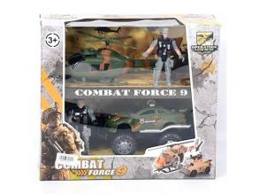 Combat Force 9 katonai játék szett két akció figurával