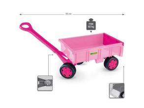 Rózsaszínű kézikocsi kislányoknak 60 kg teherbírással - Wader