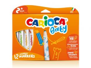 Carioca: Színes bébi filctoll 12db-os szett kimosható