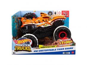 Hot Wheels Monster Trucks távirányítós terepmászó Tiger Shark járgány 1:15 - Mattel