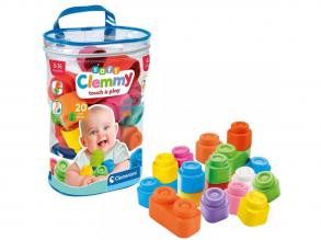 Clemmy: Puha színes építokockák babáknak 20 db-os szett - Clementoni
