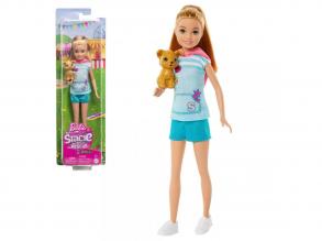 Barbie: Stacie to the Rescue - Világosbarna hajú baba kiskutyussal - Mattel
