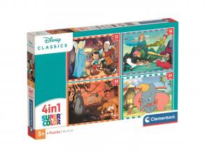 Disney klasszikusok 4 az 1-ben Supercolor puzzle - Clementoni