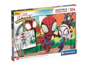 Marvel Pókember színezhető kétoldalas puzzle 104 db-os - Clementoni