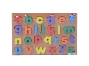 ABC kisbetűk fa formaillesztő játék