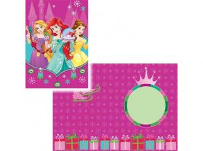 Disney hercegnők karácsonyi üdvözlőlap háromféle változatban