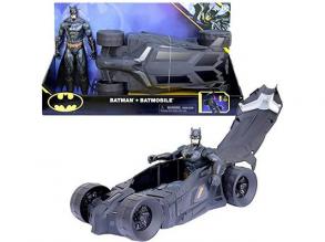 DC Batman: Batman 30cm-es játékfigura és Batmobile járgánya - Spin Master
