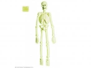 Mozgatható 3D neon csontváz halloween dekoráció, 92 cm
