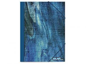 Must: Gumis mappa kék színben 25x35cm