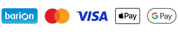 A kényelmes és biztonságos online fizetést a Barion Payment Zrt. biztosítja, MNB engedély száma: H-EN-I-1064/2013<br />Bankkártya adatai áruházunkhoz nem jutnak el.