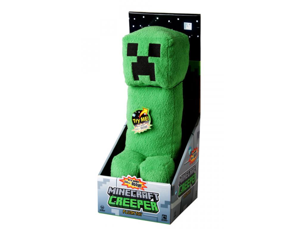 Minecraft Creeper plüssfigura hangeffektekkel, 36 cm