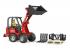 Rakodógép modell kiegészítőkkel, 29 cm