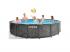Intex Premium Frame Pool Set Prism Greywood Kerek Medence 457*1,22 létrával, szűrővel,takaróval