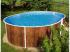 Azuro Frame De Luxe 5,5 x 3,7 x 1,2m mély medence Lagoon kék fóliával(3EXX0284) szkimmer kiképzéssel