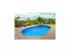 Ibiza ovális medence, 6,00 x 3,20 x 1,20 m, szürke, fal 0,60 mm, szkimmer nyílással, alsó sínekkel, felsö sínek nélkül