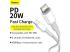 Baseus CATLGD-02 1m 20W fonott Type-C/Lightning fehér kábel