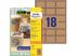 Avery L7110-25 62x42mm újrahasznosított barna kraft etikett