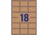 Avery L7110-25 62x42mm újrahasznosított barna kraft etikett