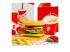 Bigjigs fa hamburger és sült krumpli szett, 48 darabos.