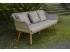 Modern 173 cm széles technorattan 3 üléses sofa Largo