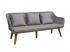 Modern 173 cm széles technorattan 3 üléses sofa Largo