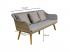 Modern 173 cm széles technorattan 3 üléses sofa Largo