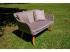 Modern 121 cm széles technorattan 2 üléses sofa Largo
