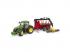 Bruder John Deere 7R 350 traktor pótkocsival farönkök szállításához