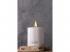Elegáns fehér betongyertya, vanília/rózsa esszencia, 8 cm