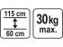 YATO Teleszkópos támasztó rúd 60-115 cm max. 30 kg