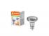 LEDVANCE , LED R80 P , LED égő , E27 , 4.8 W , 2700 K , Meleg fehér , IP20 , Átlátszó