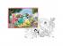 Disney Hercegnők szivárvány 2 az 1-ben 108 db-os puzzle és színező 70x50cm - Lisciani