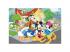 Mickey egér 2 az 1-ben 2x12db-os maxi puzzle és színező - Lisciani