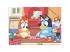 Bluey és barátai 2 az 1-ben 4x48db-os maxi padló puzzle és színező 35x25cm - Lisciani