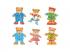 Goki fából készült, kihúzható puzzle mackók fadobozban, 36 db.