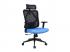IRISOffice Eclipse kék/fekete ergonómikus, szövet-hálós irodai forgószék fej és háttámasszal