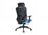 IRISOffice Eclipse kék/fekete ergonómikus, szövet-hálós irodai forgószék fej és háttámasszal